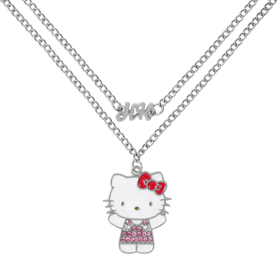 Hello Kitty & Friends Silver Plated Card Box Necklace HK50171