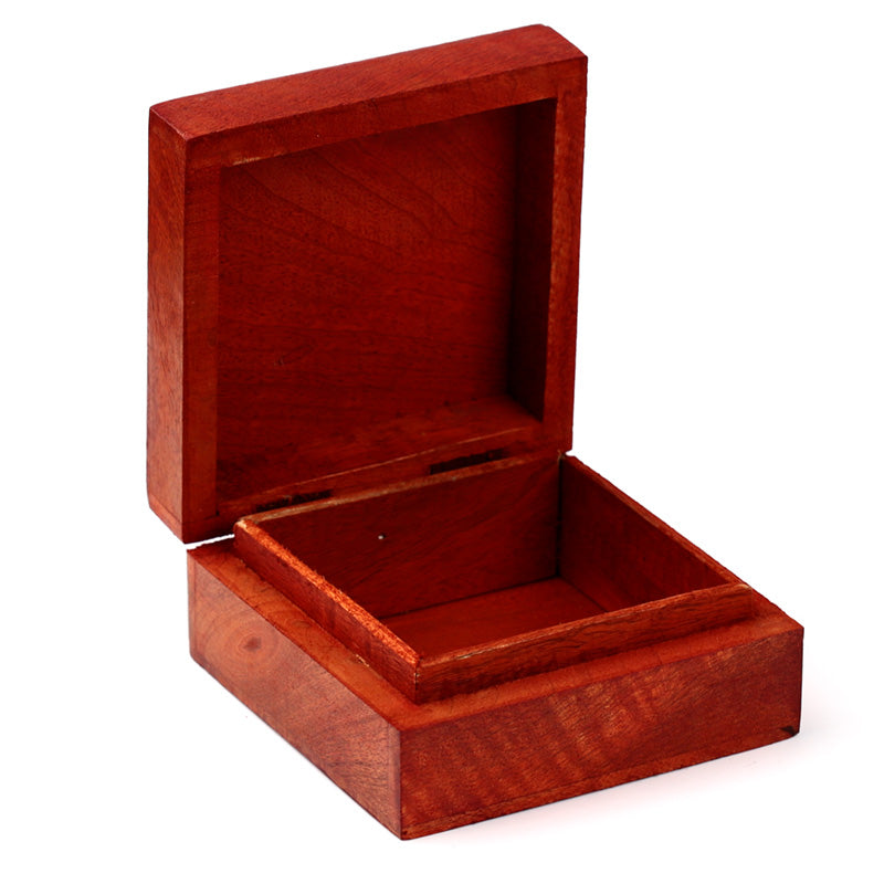Mango Wood Carved Elephant Trinket Box IF249M