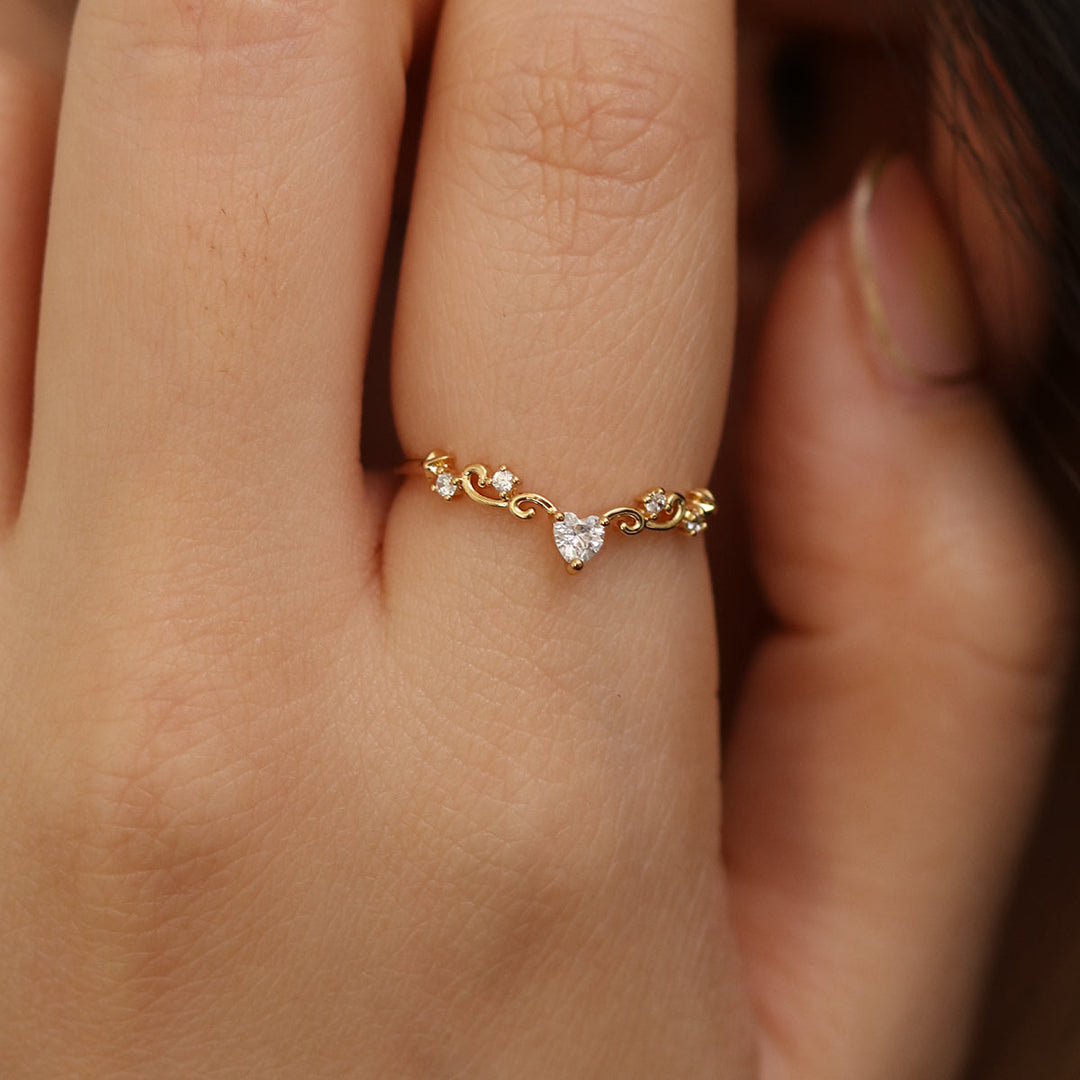 Elegant heart ring-1