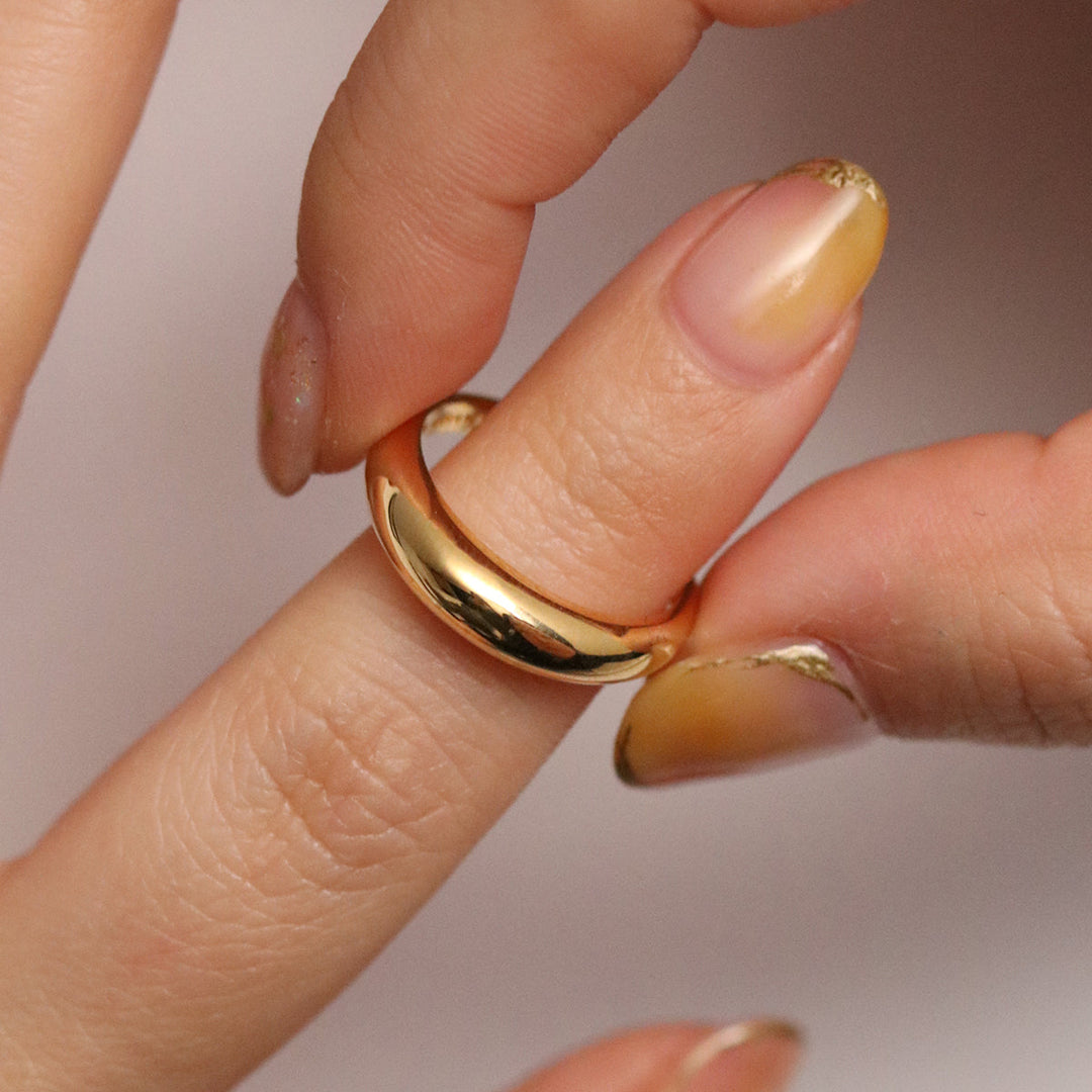 Oval Shaped Volumed Band Ring-2