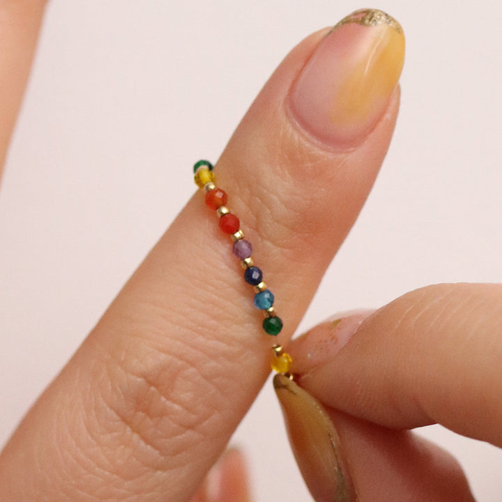 Stretched gemstone ring-12