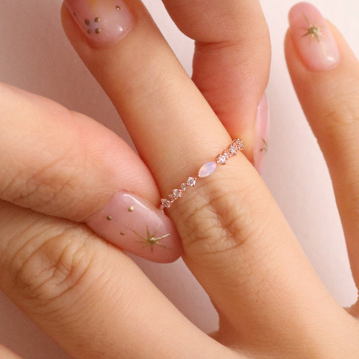 Pink Moonstone Ring-4