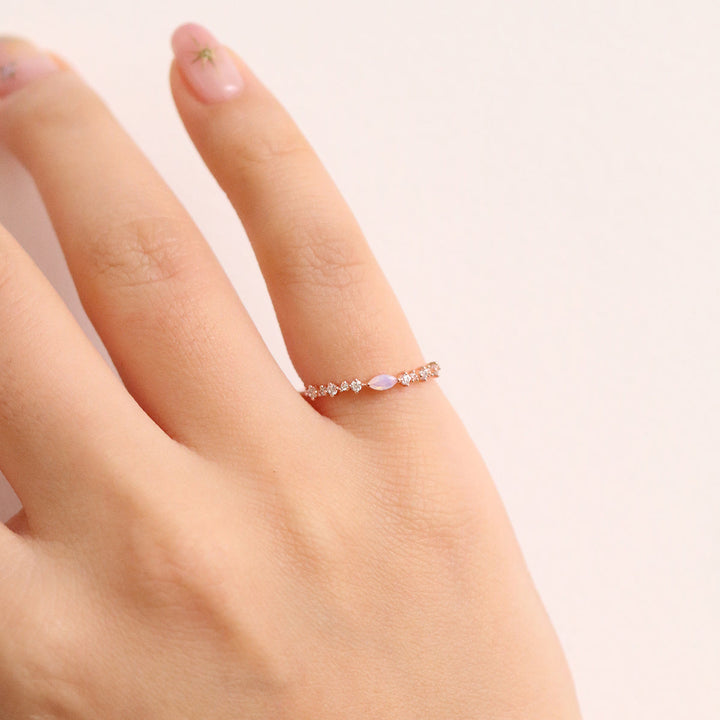 Pink Moonstone Ring-3