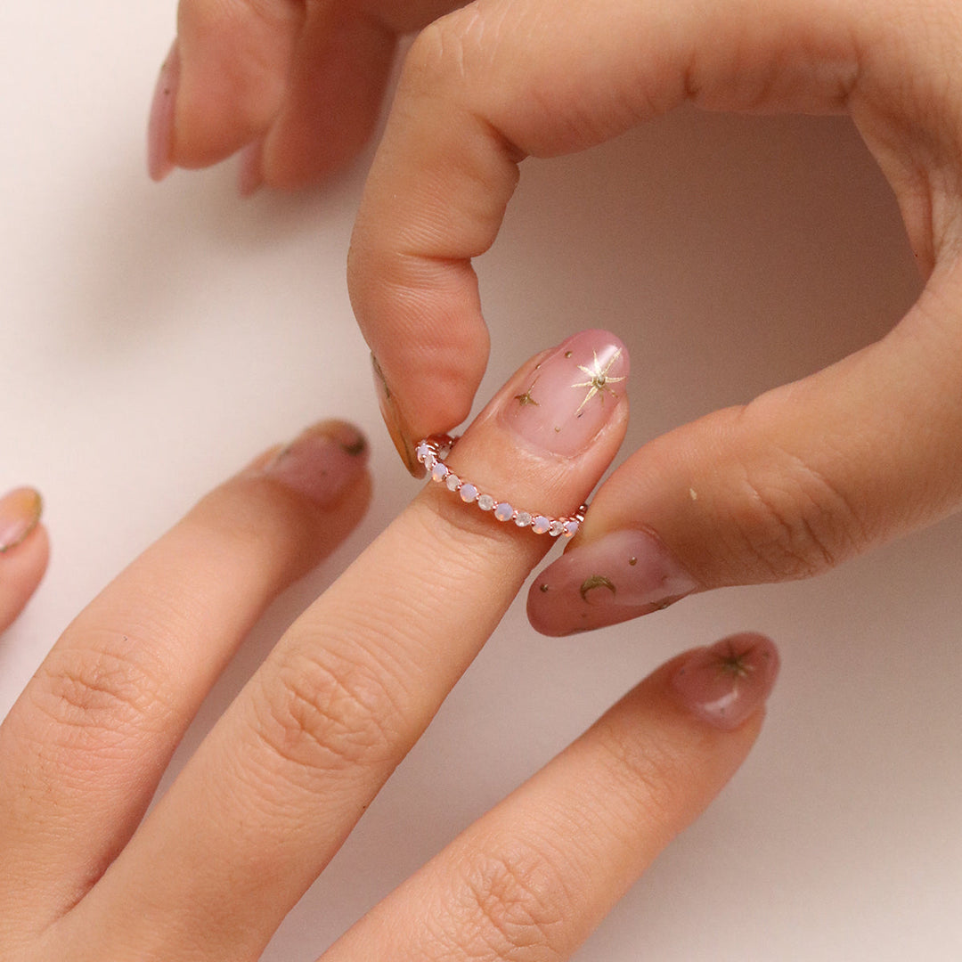 Pale Pink Moonstone ring-3