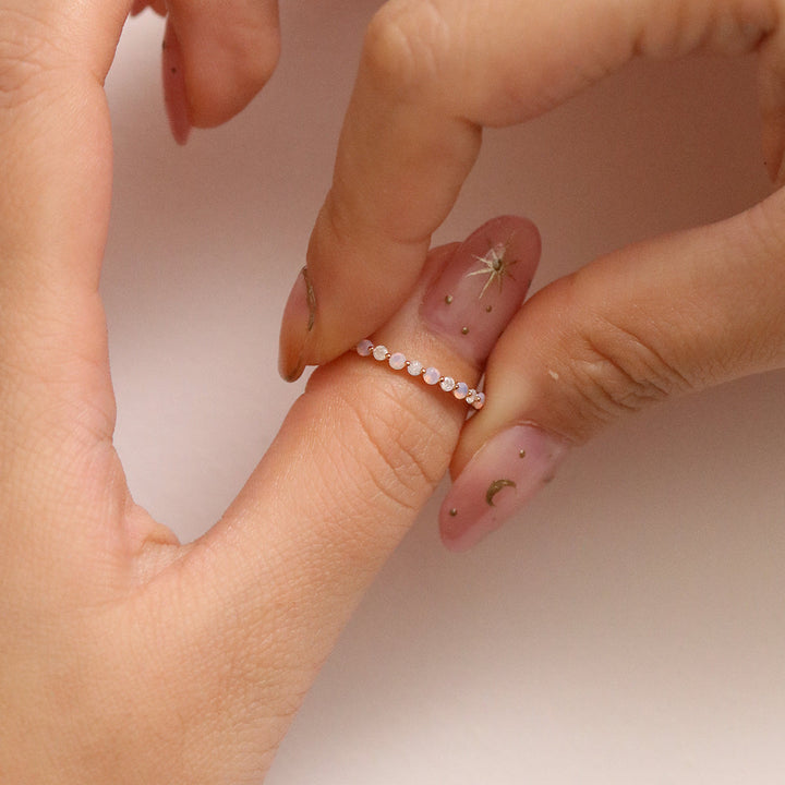 Pale Pink Moonstone ring-2