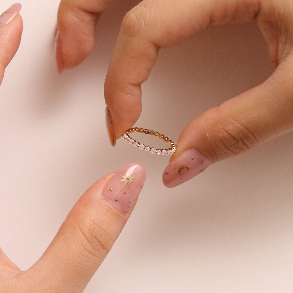 Pale Pink Moonstone ring