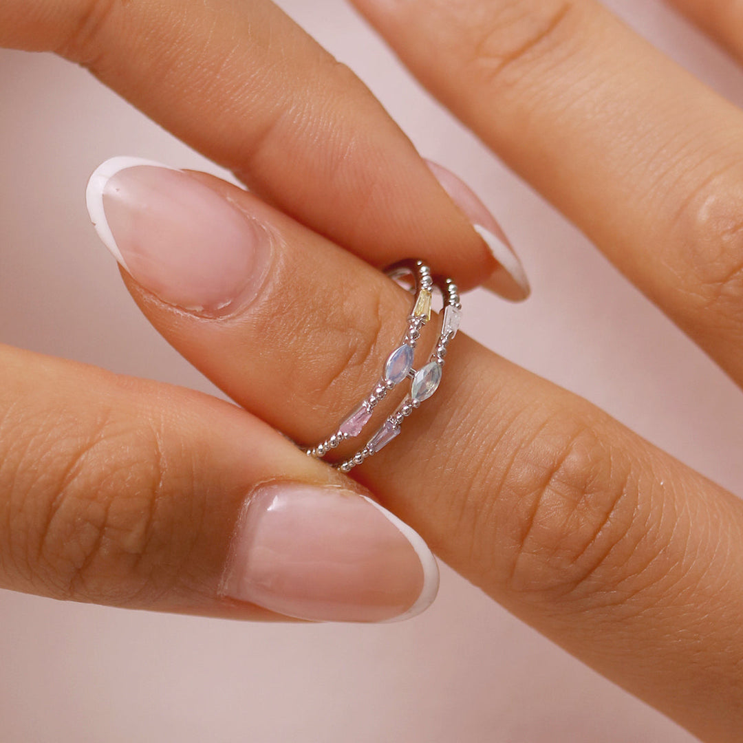 Pastel Layered Ring-3