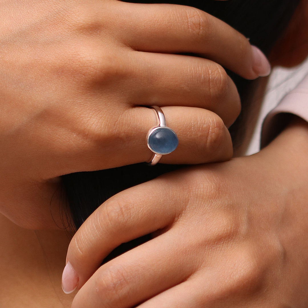 Blue moonstone ring-2