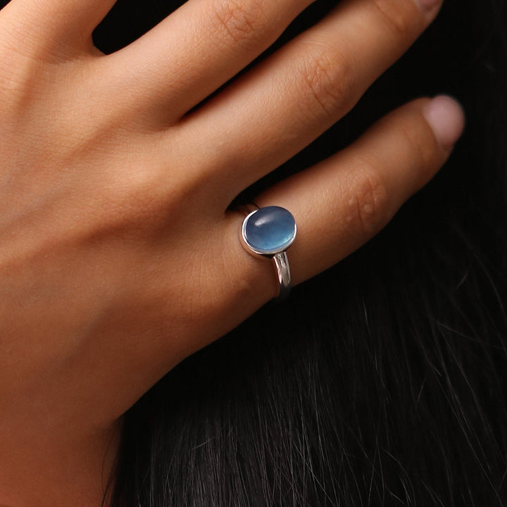 Blue moonstone ring-4