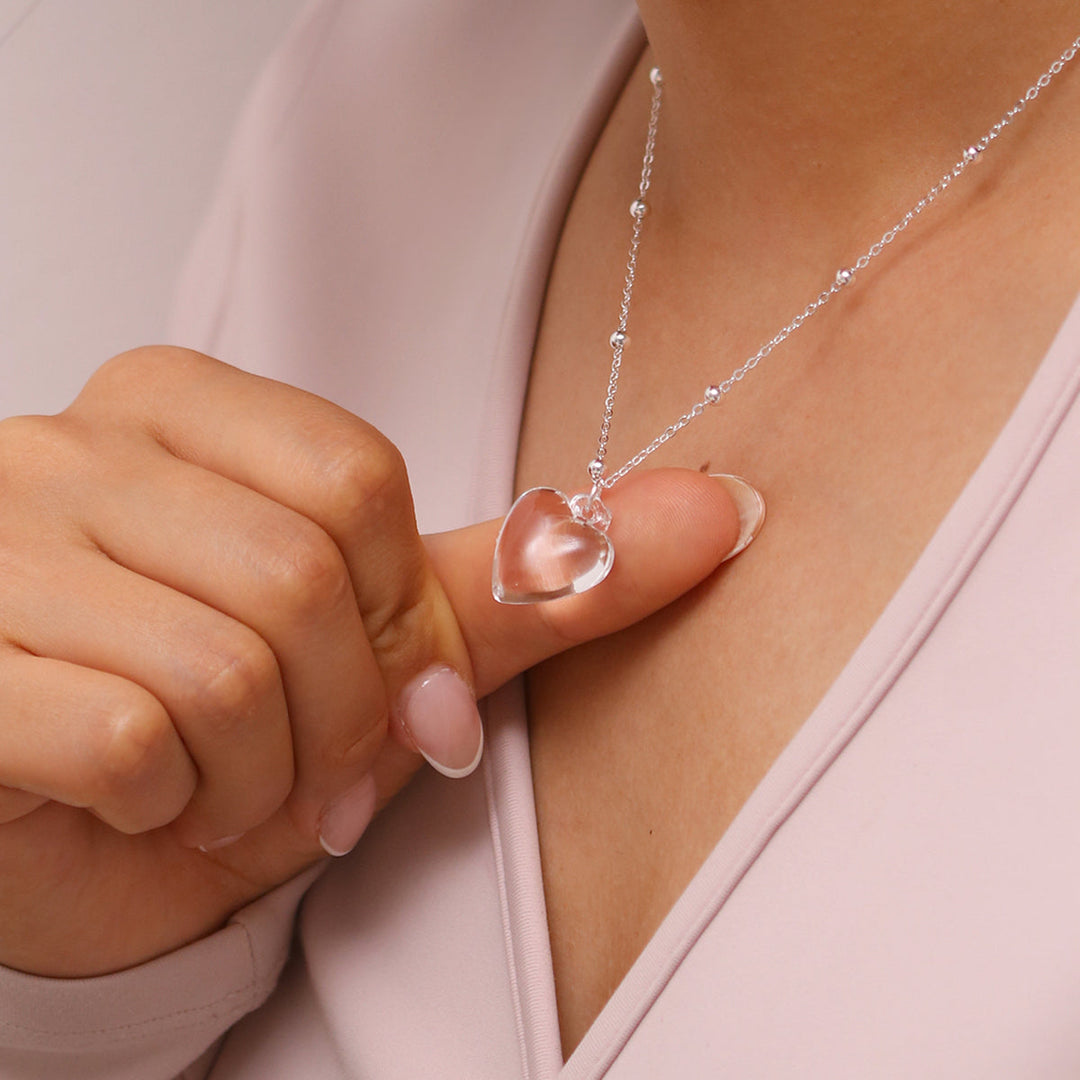 Heart Pendant Chain Necklace-2