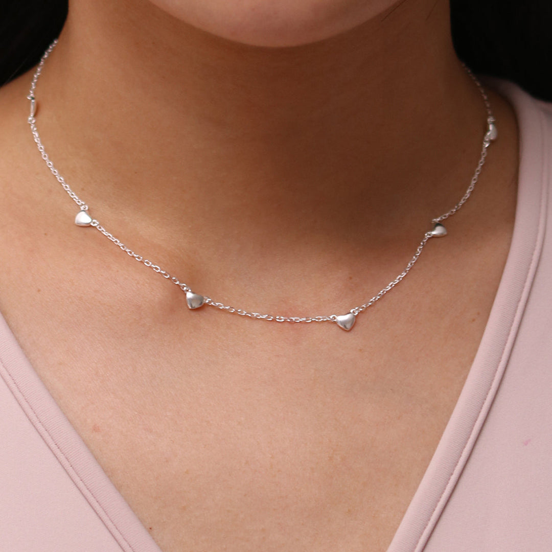 Hearts charm necklace-4