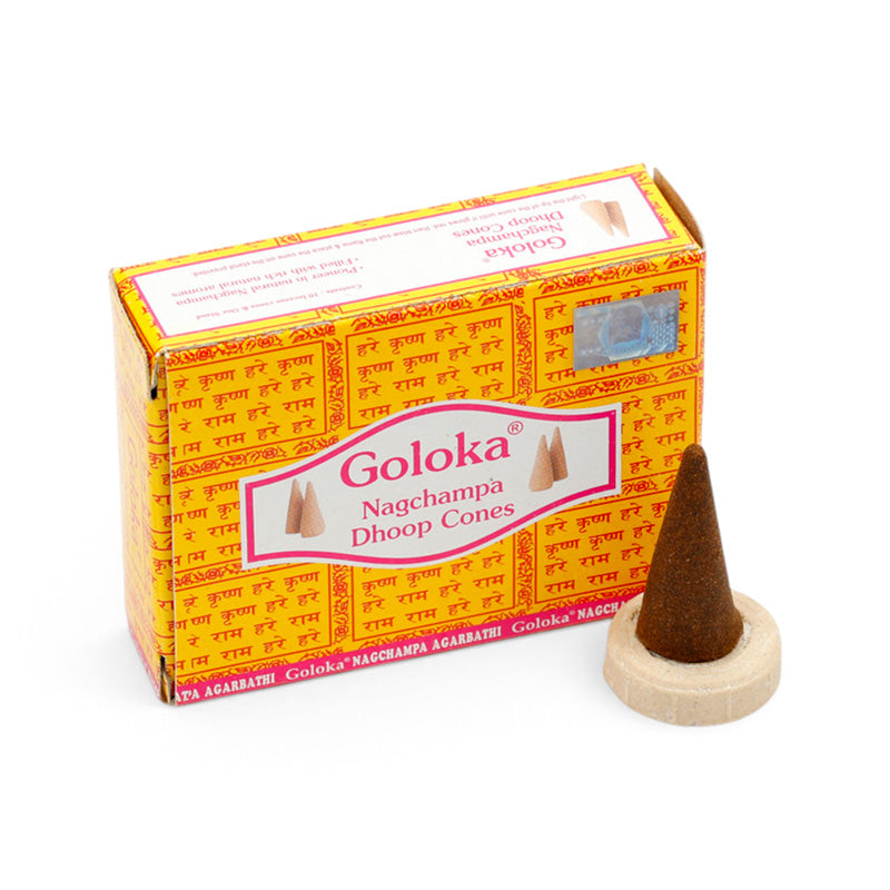 Goloka Nag Champa Dhoop Incense Cones INC854
