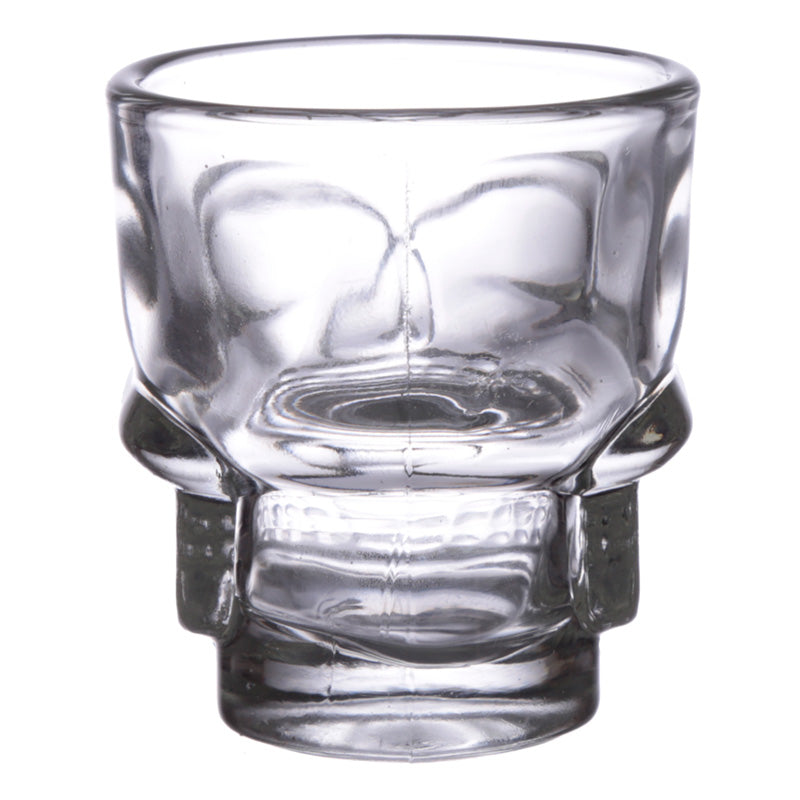 Set of 2 Skulls and Roses Glass Skull Shot Glasses (60ml) JAR74