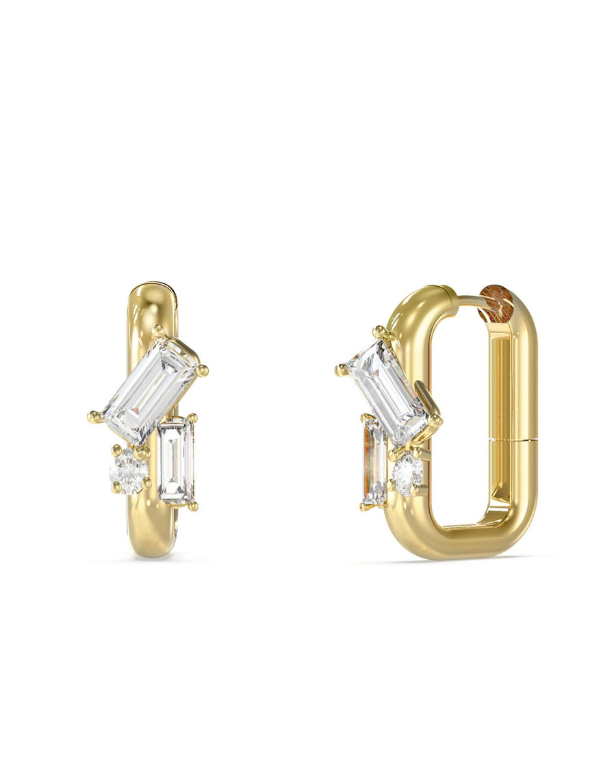 Guess Womens Chandelier 13mm Multi Stones Huggies UBE05361YG