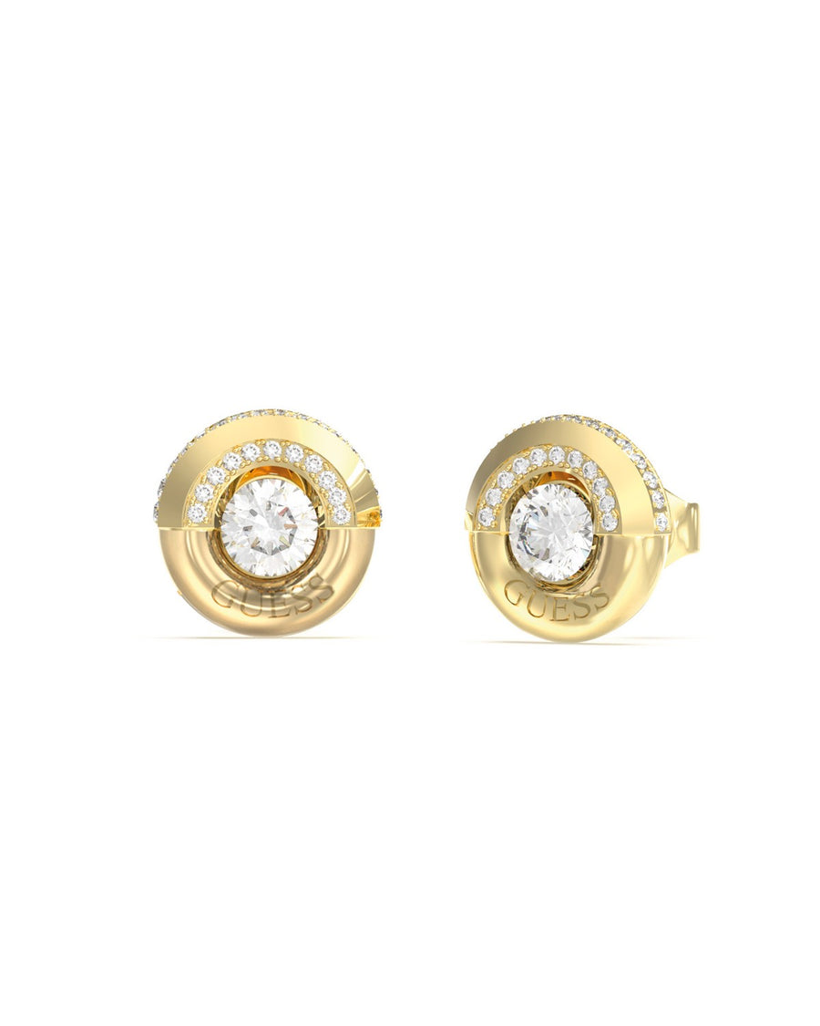 Guess Womens Majorelle 12mm Coin Pave Studs UBE05380YG
