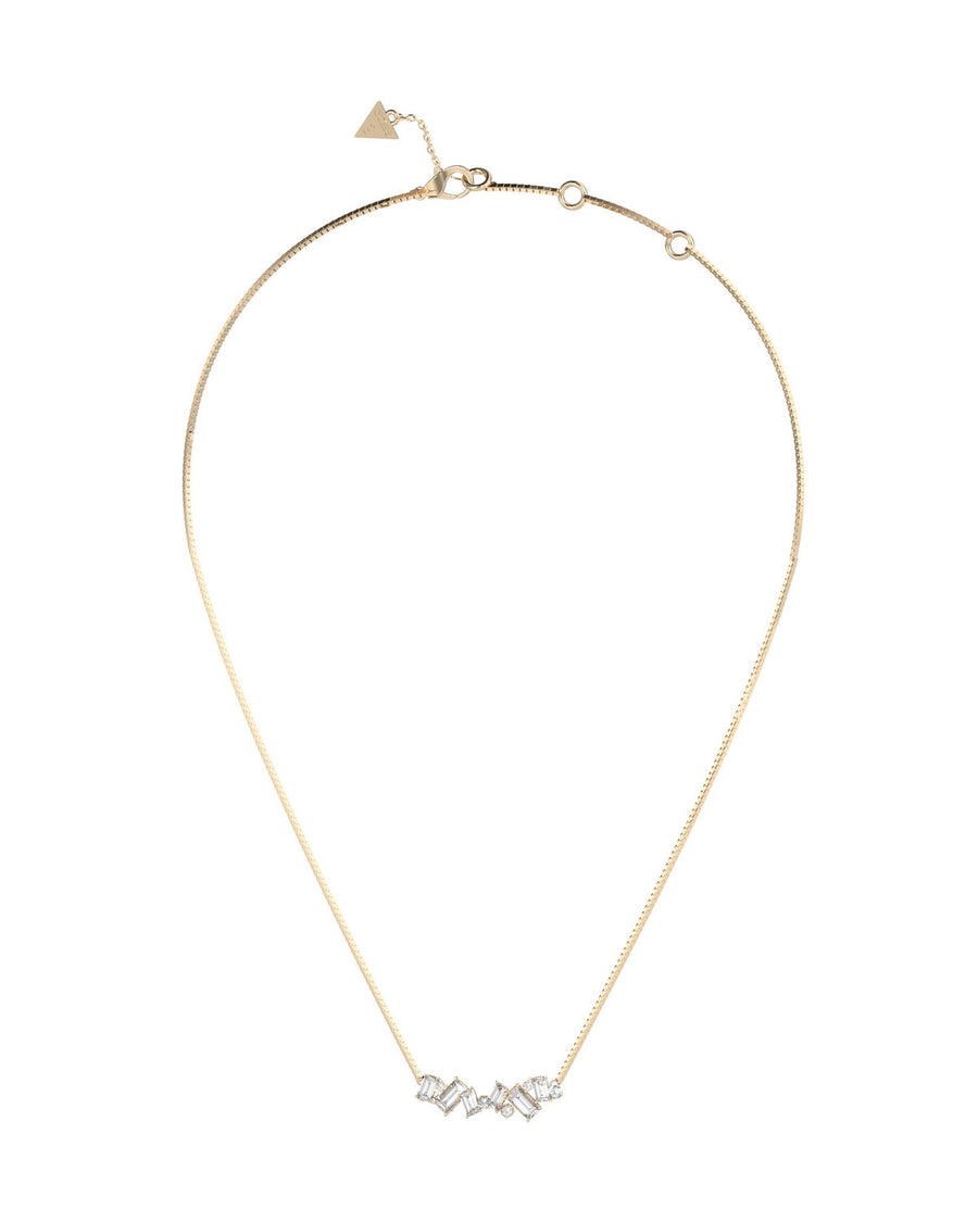 Guess Womens Chandelier 16-18" Multi Stones Necklace UBN05358YG