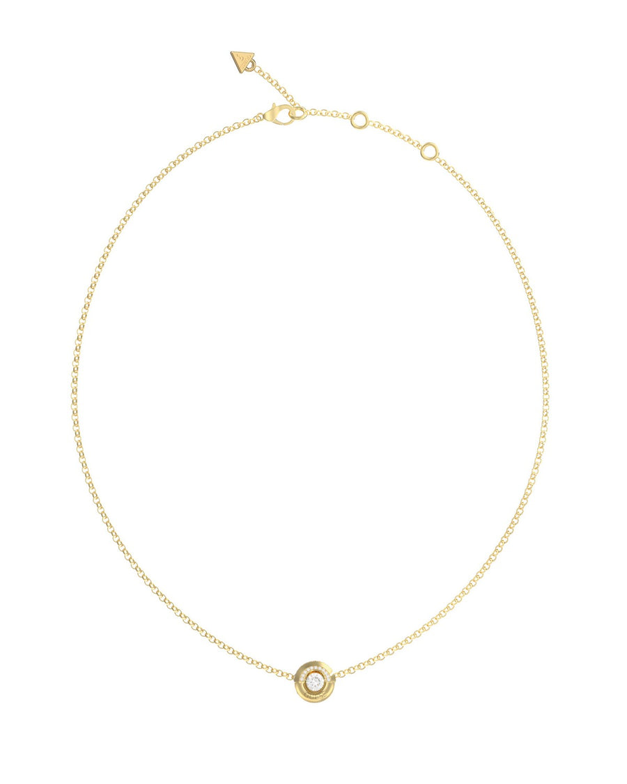 Guess Womens Majorelle 16-18" Coin Pave Necklace UBN05377YG