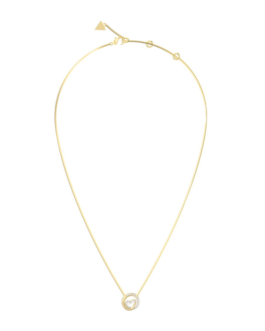 Guess Womens Iconique 16-18" Wrapped Heart Necklace UBN05526YG