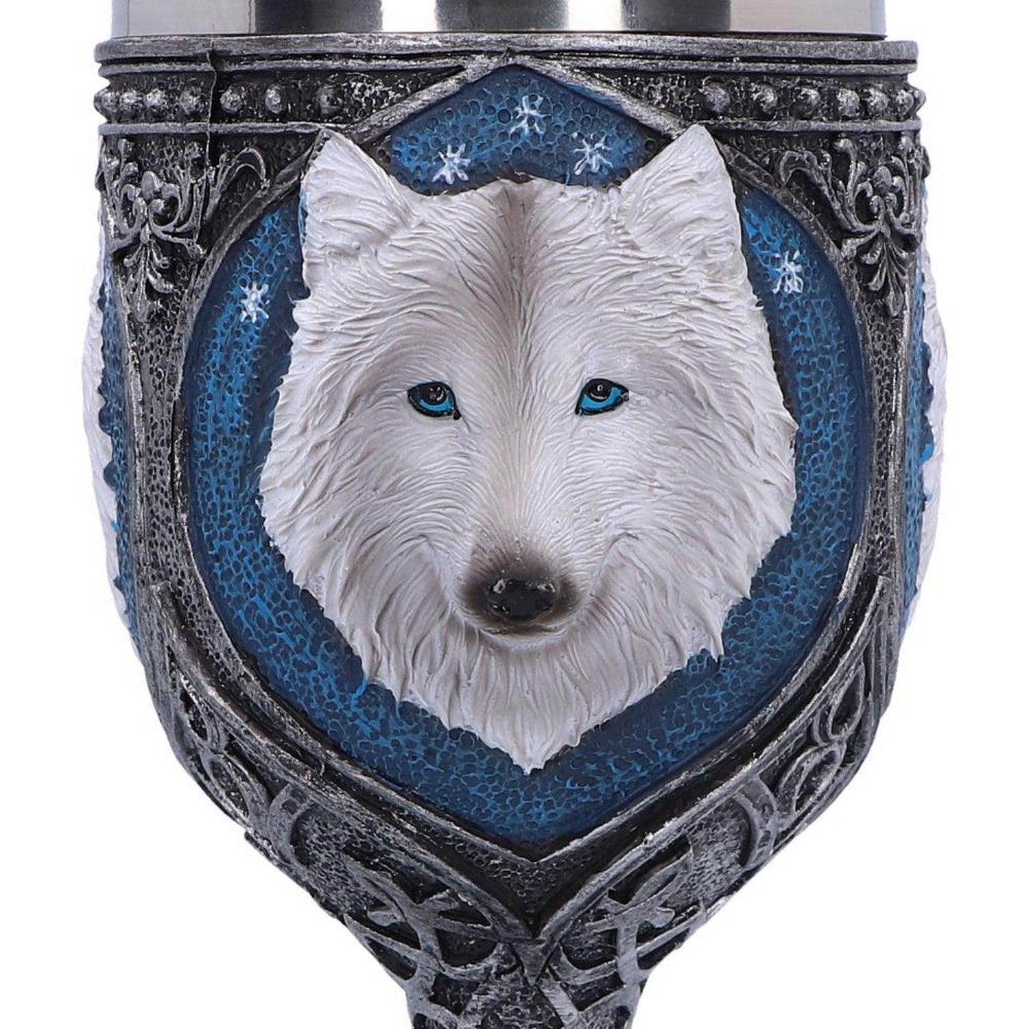 White Winter Ghost Wolf Wine Glass Goblet K2853G6
