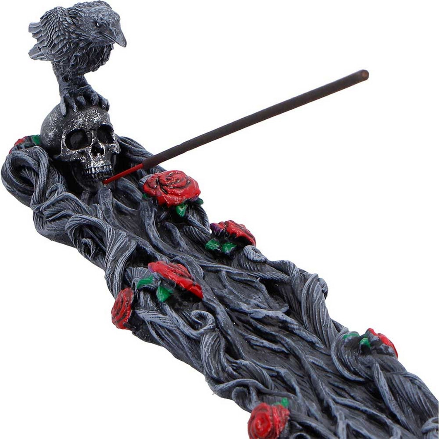 Twilight Bloom Gothic Raven Incense Burner K7488A26