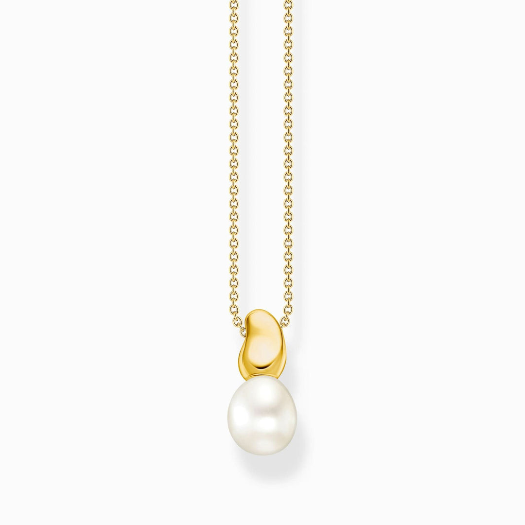 Natural Beauty Gold Plated Freshwater Pearl Necklace KE2318-430-14