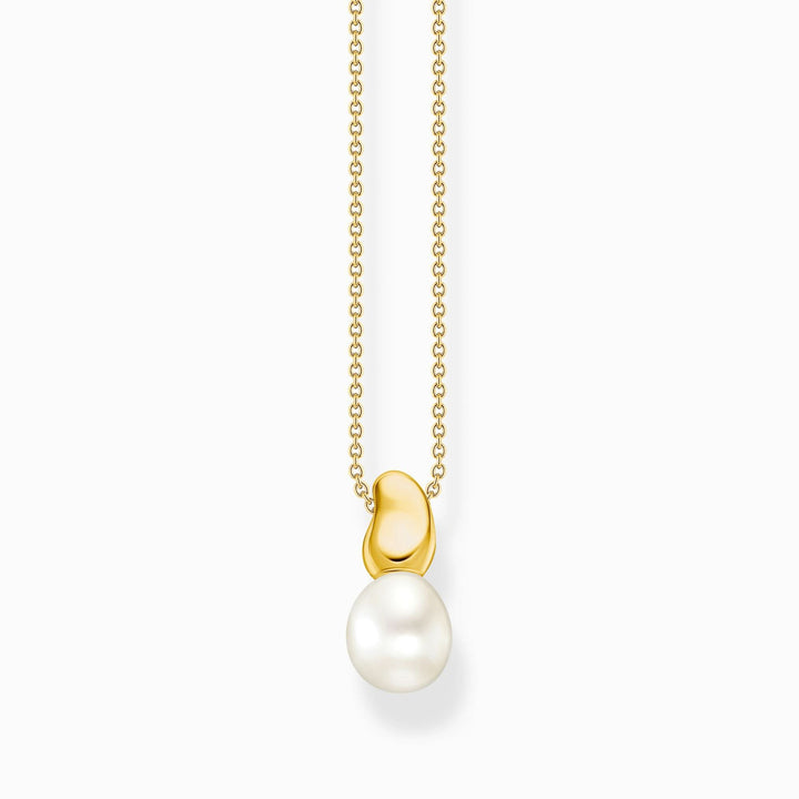 Natural Beauty Gold Plated Freshwater Pearl Necklace KE2318-430-14