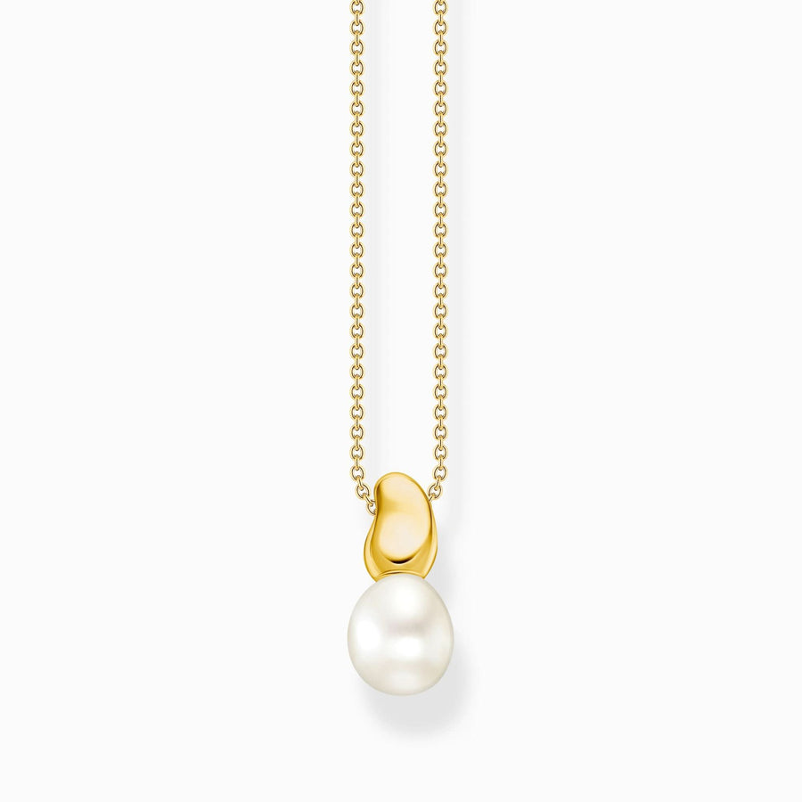 Natural Beauty Gold Plated Freshwater Pearl Necklace KE2318-430-14