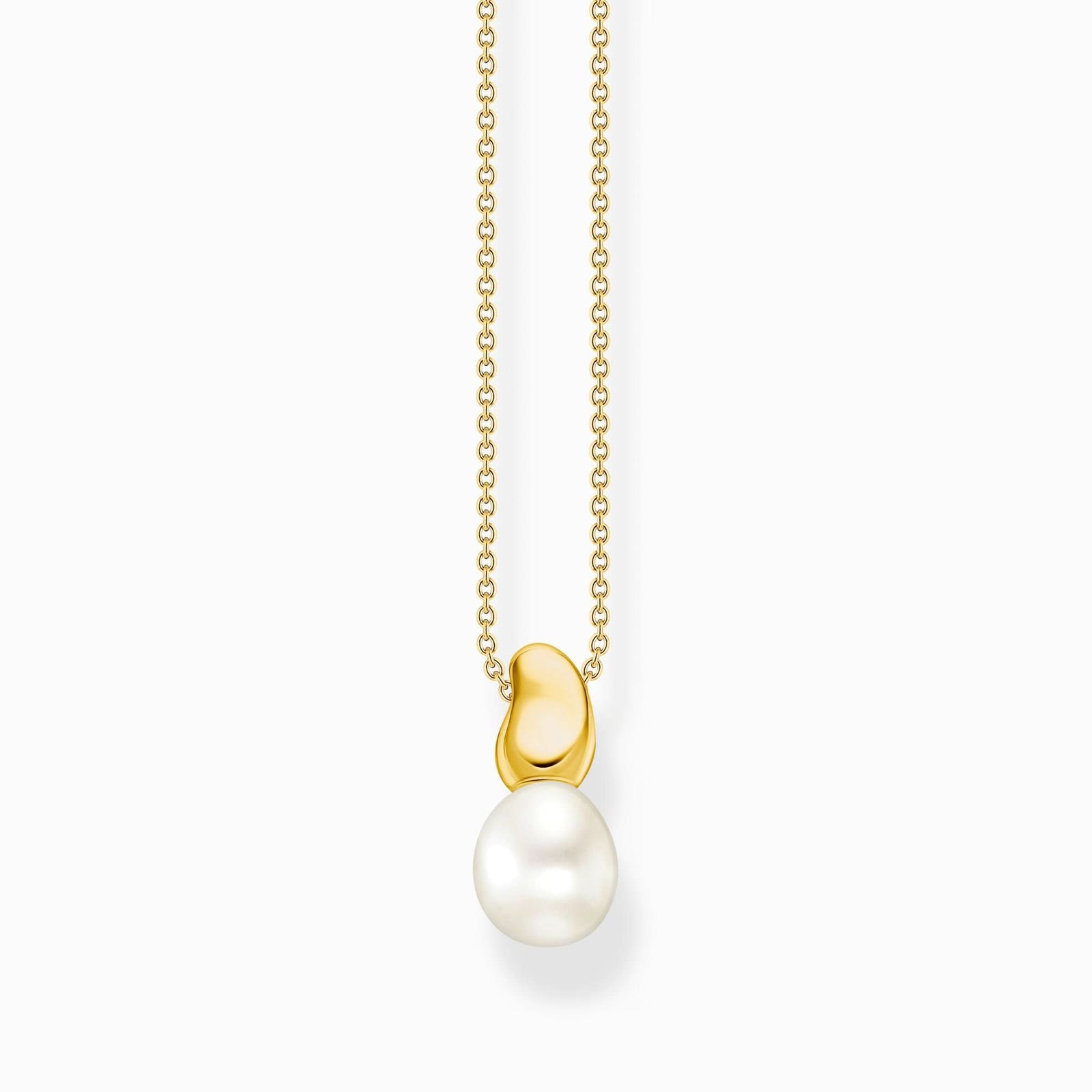 Natural Beauty Gold Plated Freshwater Pearl Necklace KE2318-430-14