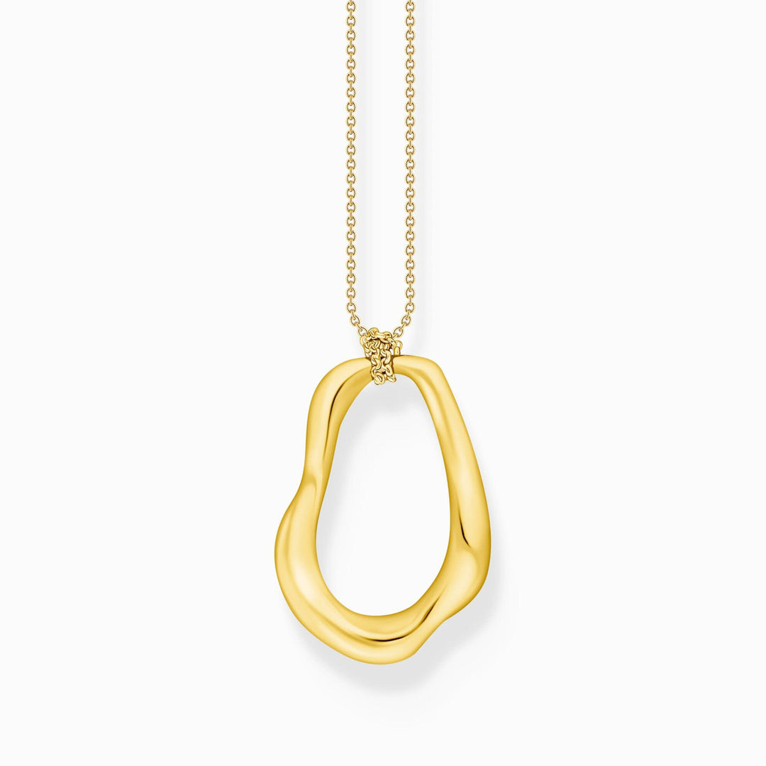 Natural Beauty Gold Plated Necklace KE2319-413-39
