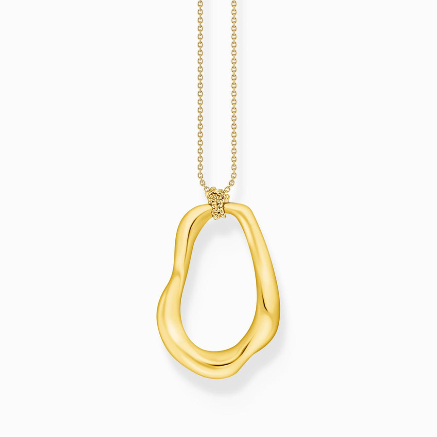 Natural Beauty Gold Plated Necklace KE2319-413-39