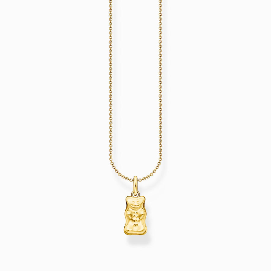 Charming Sterling Silver Gold Plated HARIBO Goldbears Necklace KE2325-413-39