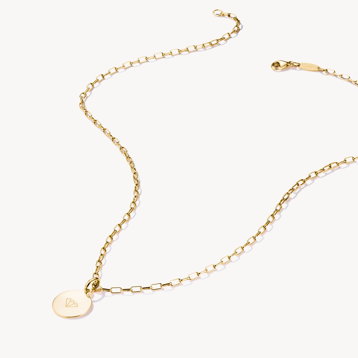 Thomas Sabo Charm Club Charming Connect Gold Plated Paperclip Necklace KE2328-413-39