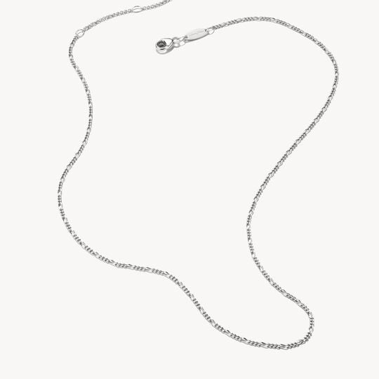 Thomas Sabo Charm Club Charming Connect Sterling Silver Figaro Design Necklace KE2329-001-21-L45v