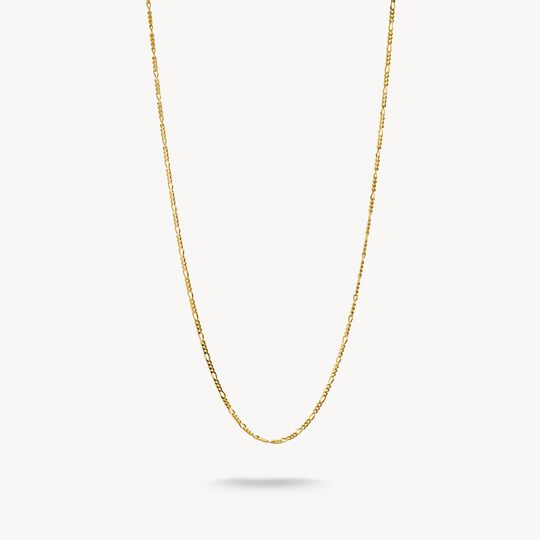 Thomas Sabo Charm Club Charming Connect Unisex  Gold Plated Figaro Design Necklace KE2329-413-39-L45v