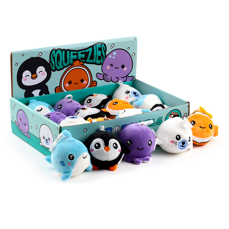 Adoramals Squeezies Squishy Plush Sealife Keyring KEY204