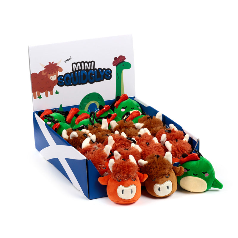 Squidglys Scotland Souvenir Plush Mini Keyring KEY306