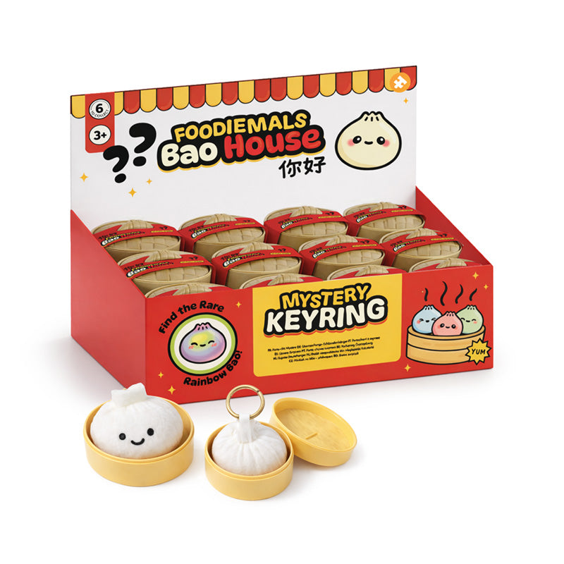 Mystery Foodiemals Bao House Bao Bun Keyring Blind Box (Rare Rainbow to Collect) KEY353