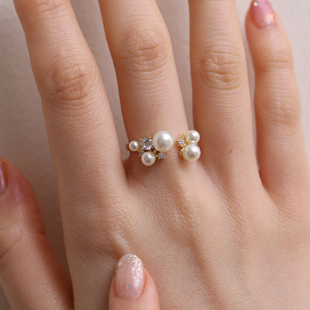 Pearl cubic ring-2