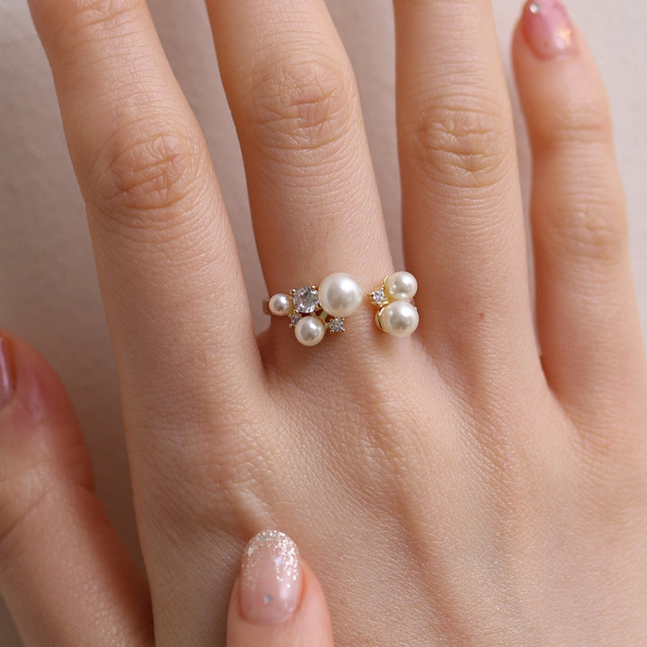 Pearl cubic ring-2