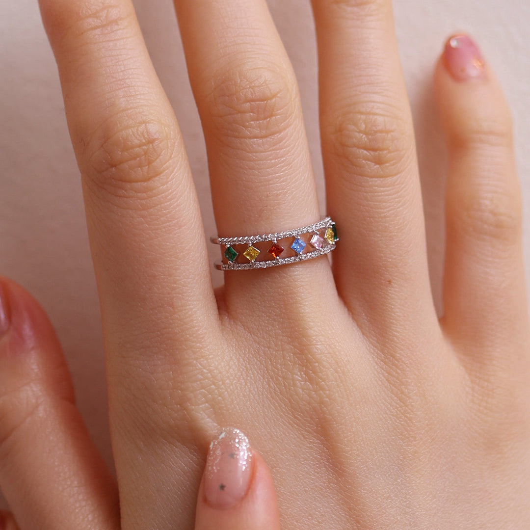 Rainbow Sparkle Ring-2