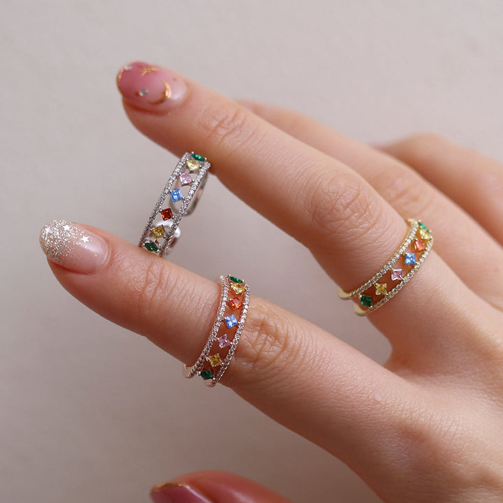 Rainbow Sparkle Ring-4