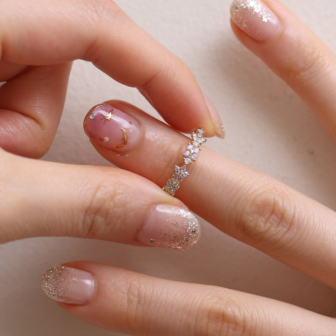 Floral Cluster Band Ring-1