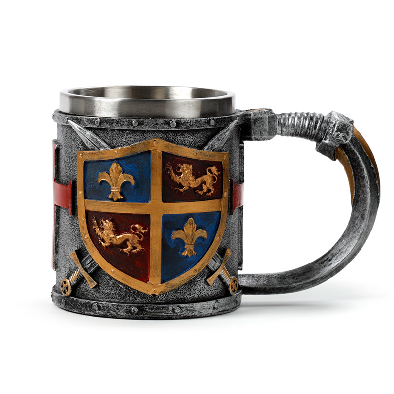 Decorative Coat of Arms Gold & Silver Tankard KN214