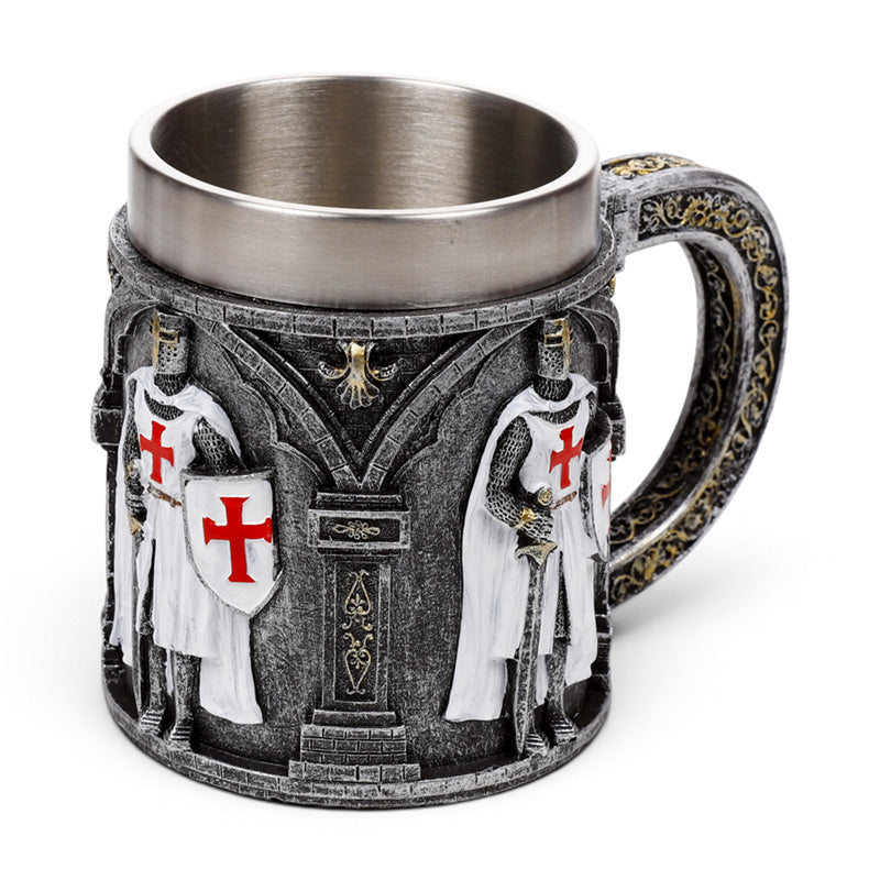 Decorative Medieval Knight with Sword & Shield Tankard KN235