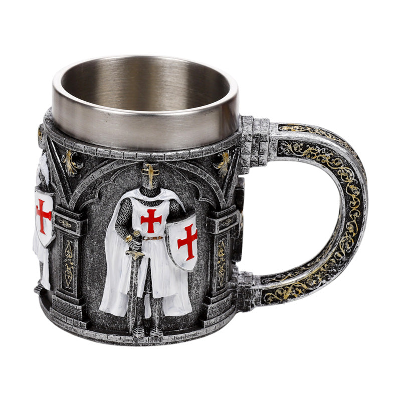 Decorative Medieval Knight with Sword & Shield Tankard KN235