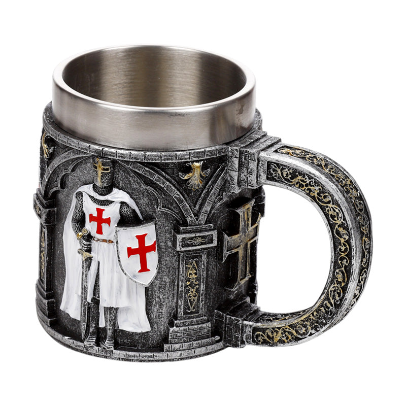 Decorative Medieval Knight with Sword & Shield Tankard KN235