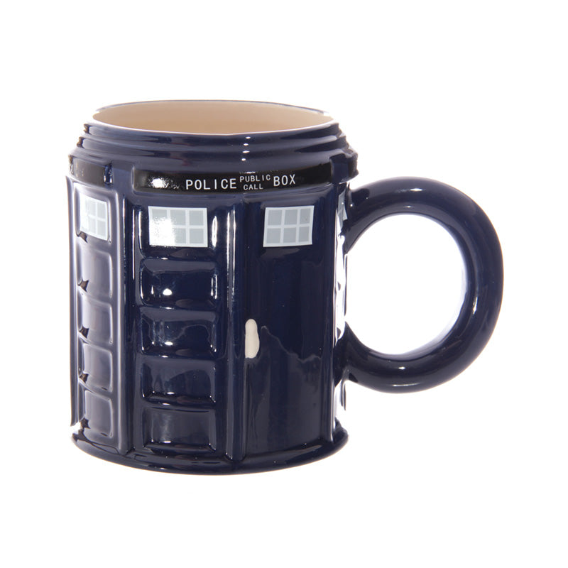 Round Police Box Ceramic Shaped Mug LON54