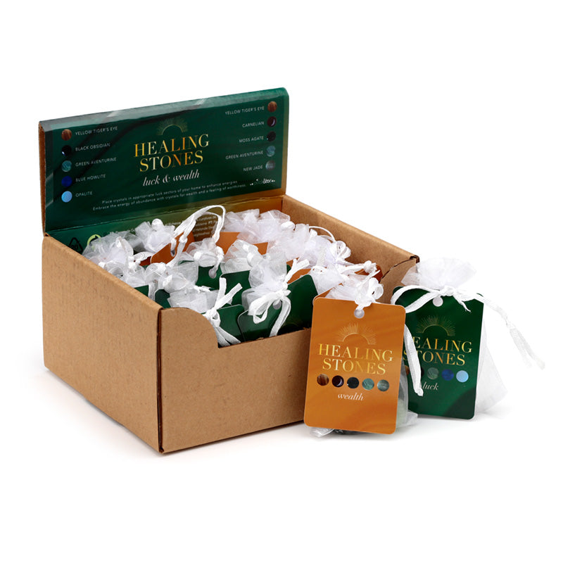 Healing Stone Set of 5 Luck & Wealth Stones MIN36