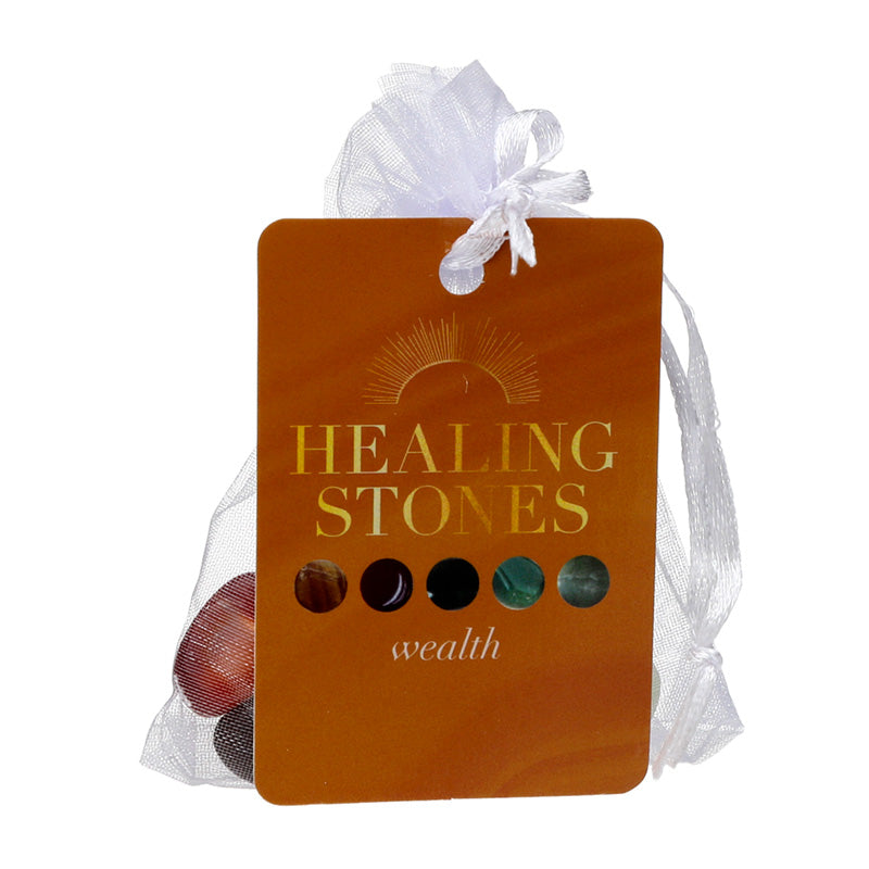 Healing Stone Set of 5 Luck & Wealth Stones MIN36