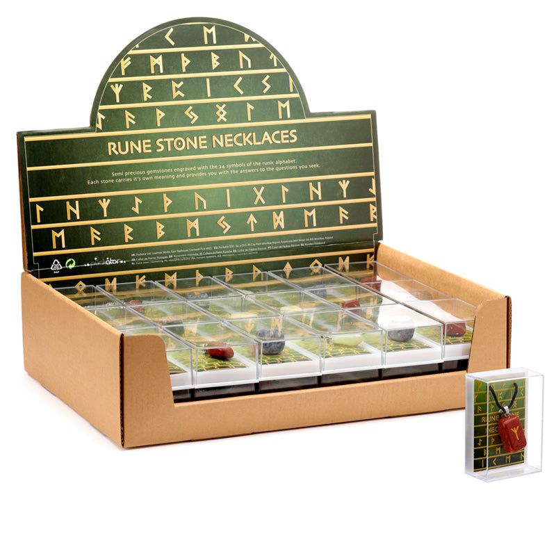 Rune Stone Pendant Necklace MIN44